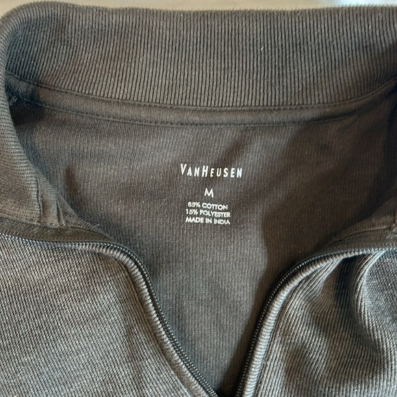 Van Heusen Mends Zipper Pullover Brownish/Grey - Picture 2 of 4